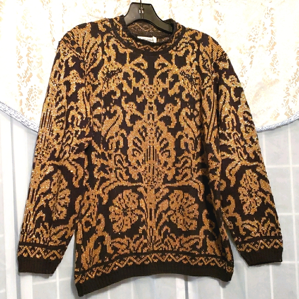 ALFRED DUNNER HOLIDAY SWEATER SZ M